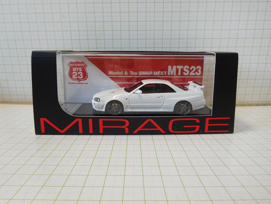 ◎hpi 1/43 日産 スカイライン GT-R R34 VスペックII ニュル ホワイト