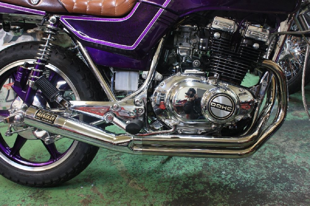 MANAKAN メッキマフラー 吸い込み GSX250Eザリ・ゴキ・T・L YassyJapan