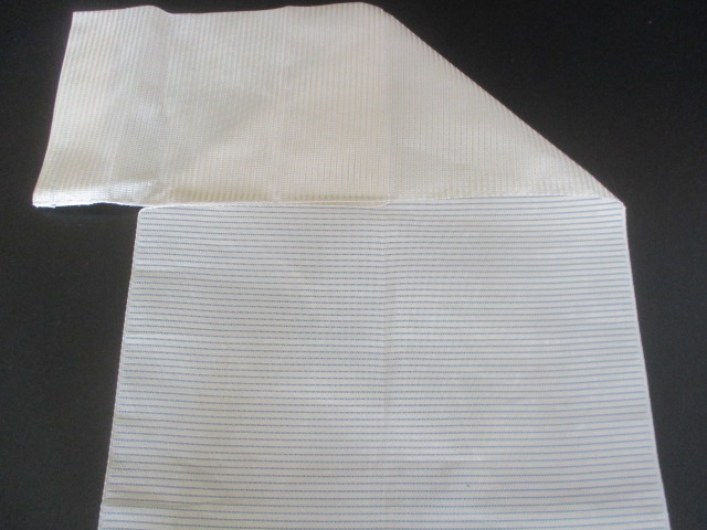【赤字超特価,安い】 ★良品★ 1円 絹 絽綴れ 夏物 波 幾何学 抽象 八寸 開き名古屋帯 長さ374cm◆逸品◆【夢職】