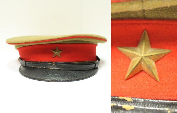 レア 稀少 当時物 ソ連軍 将校用 制帽 軍帽 赤帯 旧日本軍 【ソ連