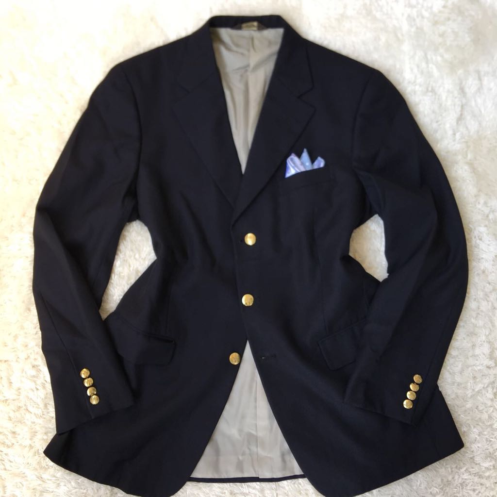 秋冬 【ウール100%】PaulStuart ポールスチュアート 紺ブレザー