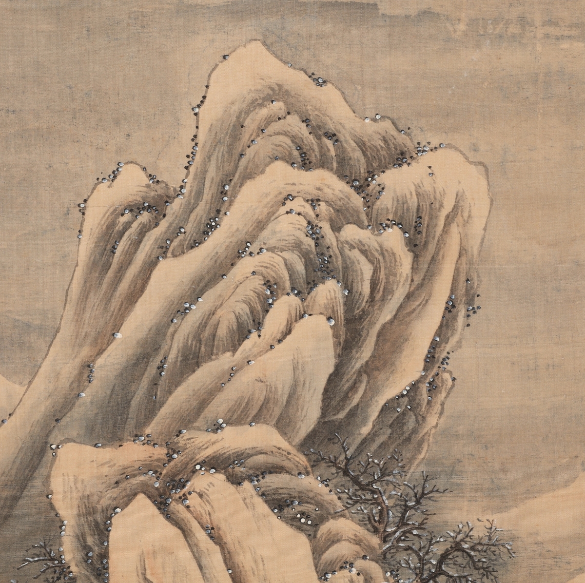 中国美術 中国画 近代画家「金城 雪景山水図」肉筆絹本 ☆掛軸☆大珍品