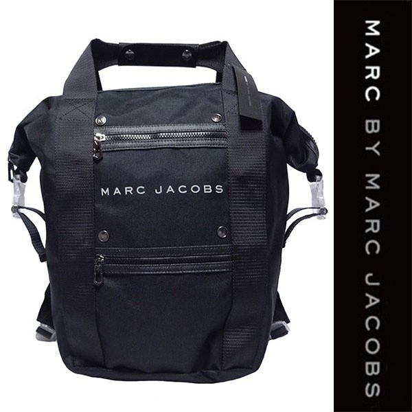 新品同 マークジェイコブス MARC JACOBS バッグ リュックサック 大容量 黒リュック