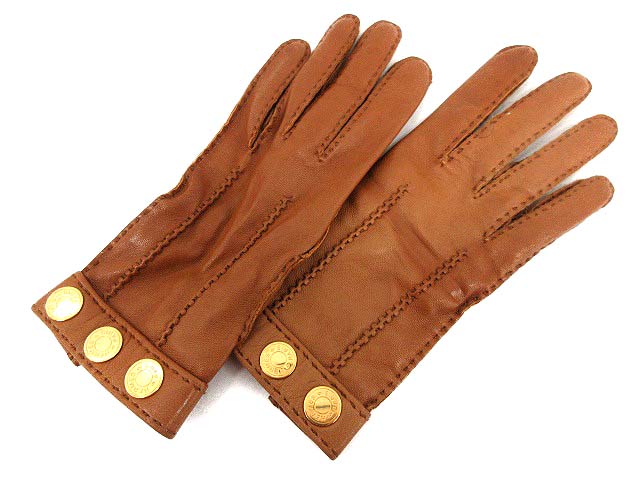 HERMES エルメス HERMES 手袋 グローブ ラムレザー セリエ 6.5