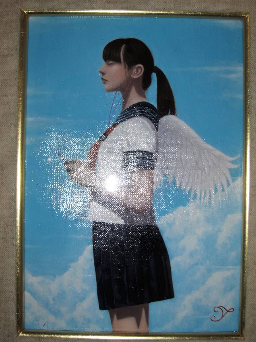 塩見恭央◇油彩美人画(美少女画)◇2016年の作品◇タイトル「あの夏の青