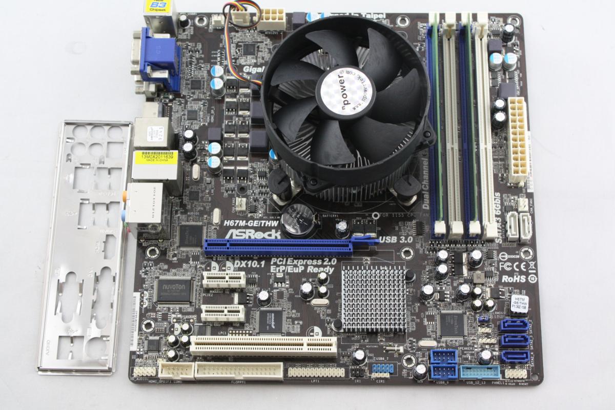 P3159. 【 ASRock / H67M-GE/THW 】+【 Core i5-2400 】+【 4GBメモリ