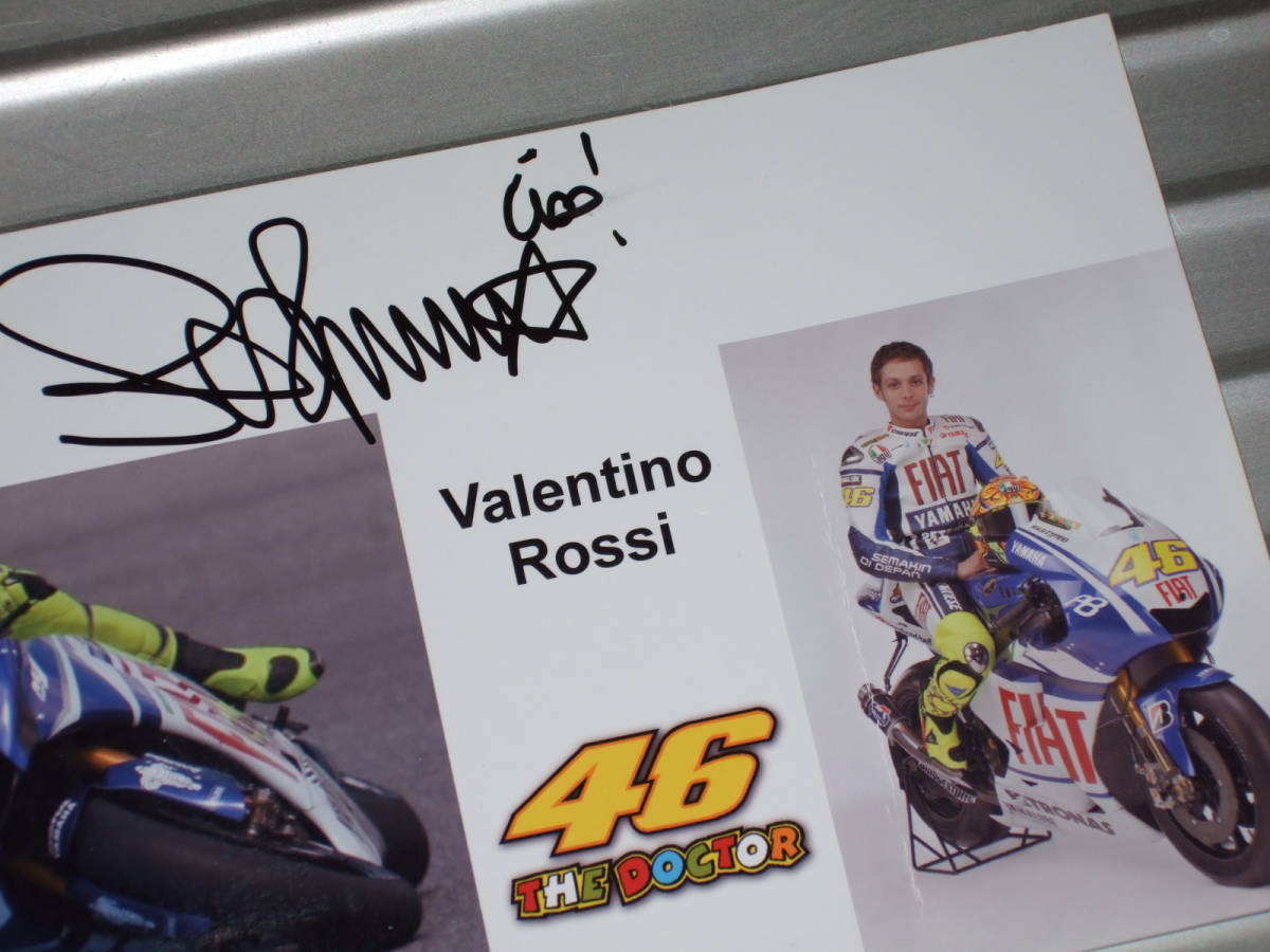 バレンティーノ・ロッシ直筆サイン入りイラスト MotoGP Valentino