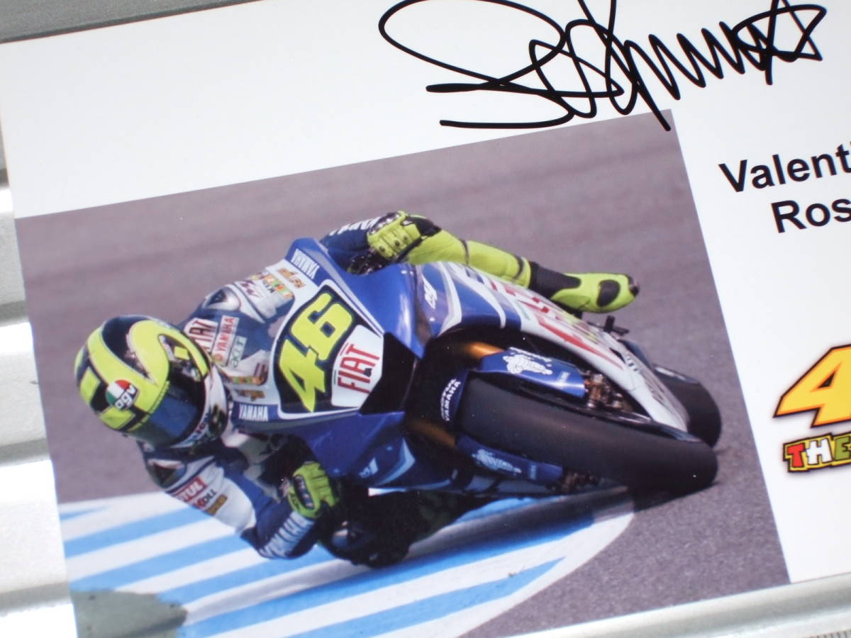 バレンティーノ・ロッシ直筆サイン入りイラスト MotoGP Valentino