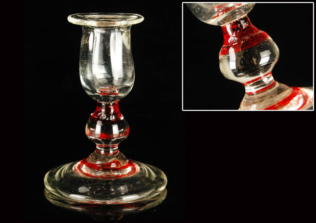 倉敷ガラス 小谷眞三 小谷真三 キャンドルスタンド 蝋燭立て 倉敷