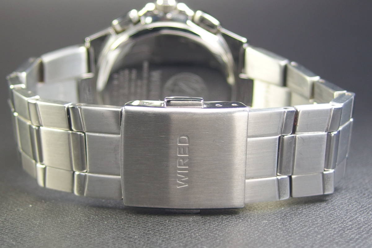 SEIKO セイコー WIRED ワイアード クロノグラフ 7T92-0JK0 SS QZ