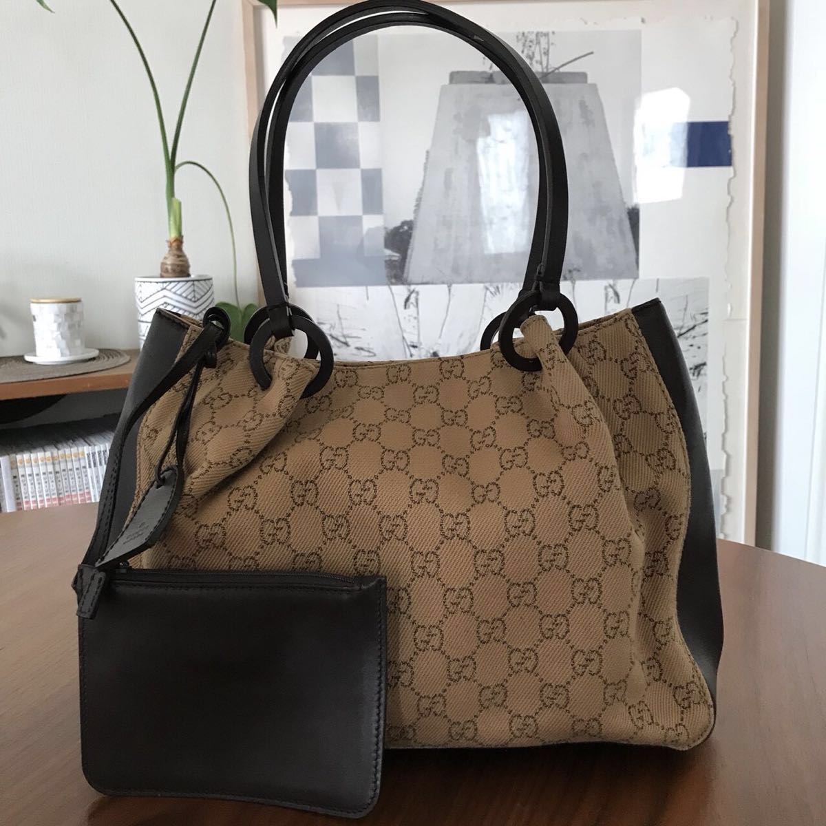 ♪【売り切り】美品！GUCCI グッチ GGキャンバス トートバッグ