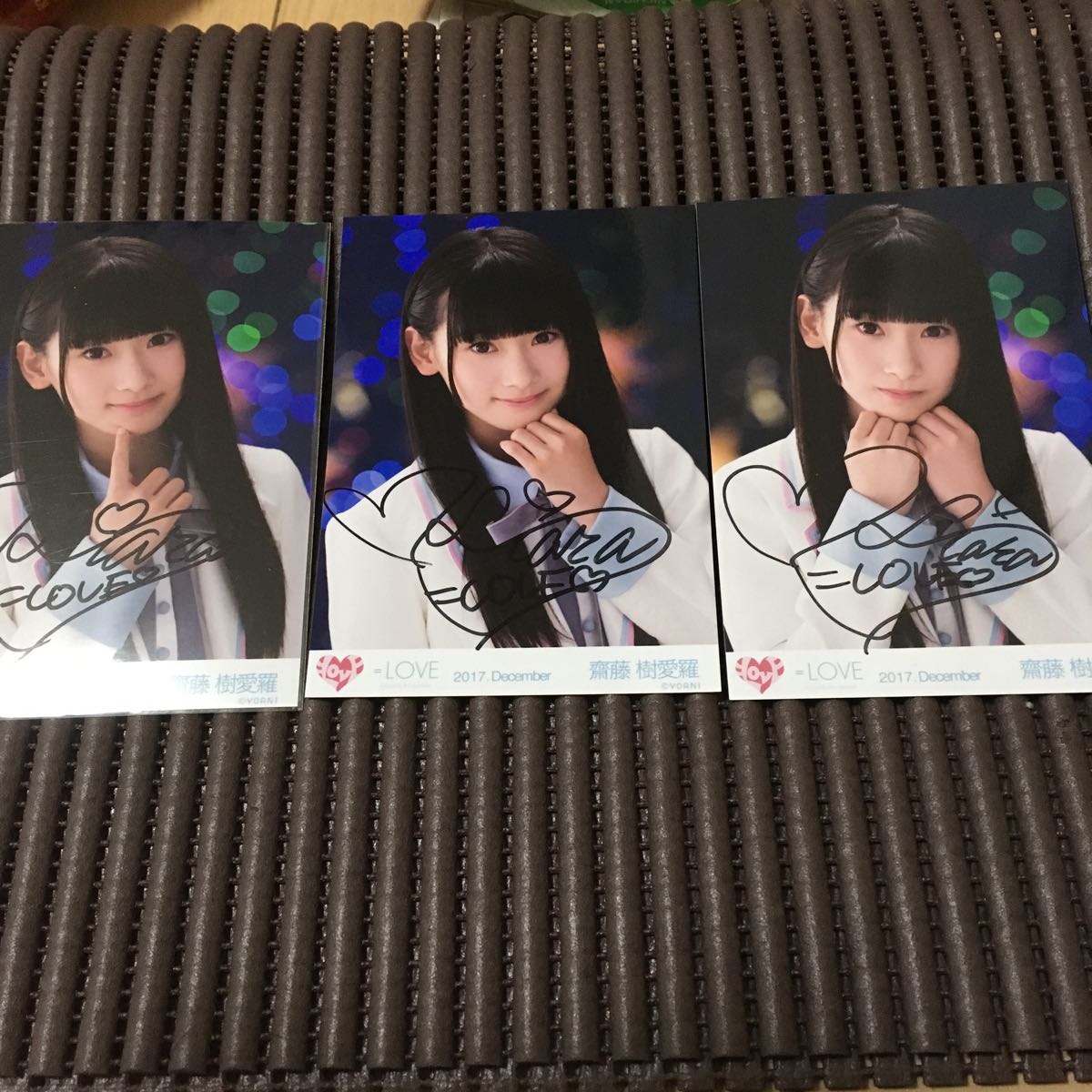 齋藤樹愛羅　直筆　白セーラー 日本 正規 代理 店 齋藤樹愛羅 ＝LOVE イコールラブ イコラブ 生写真