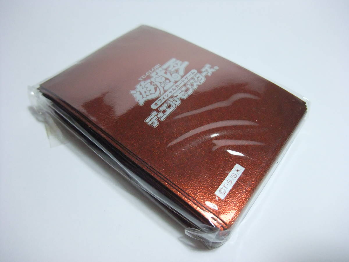 ☆遊戯王 初期 カードスリーブ プロテクター レッドメタリック(赤茶色