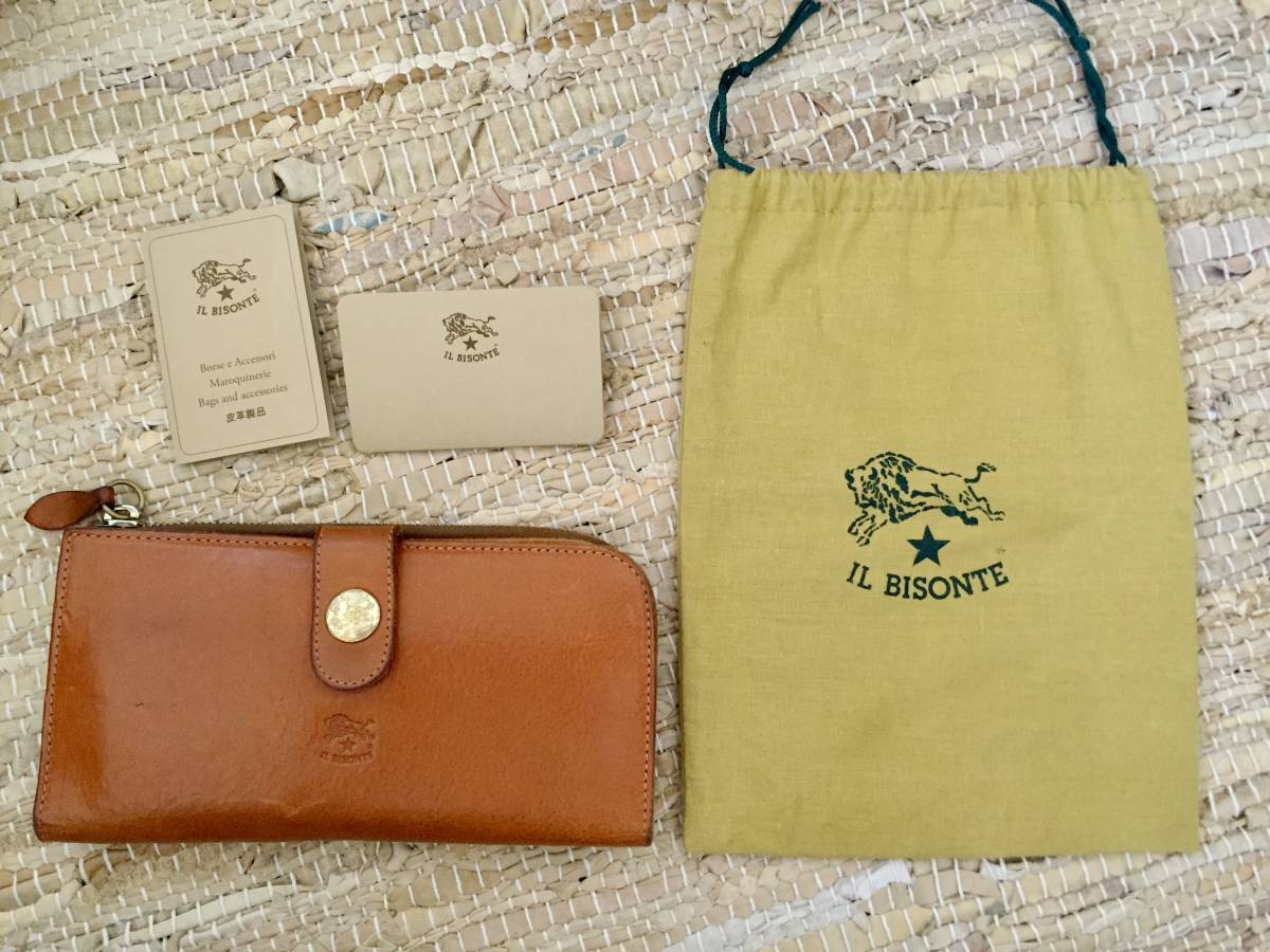 IL BISONTEイルビゾンテ長財布＊コンチョロング ウォレット ヤキヌメ レザー 本革