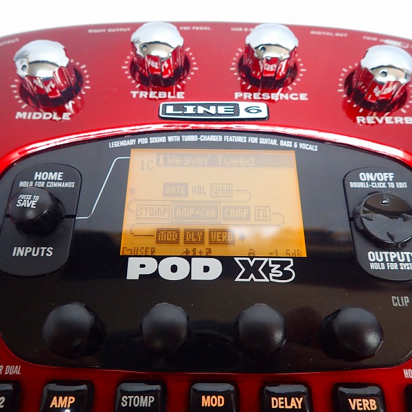 LINE6/ライン6 POD X3 アンプシュミレーター 電源ケーブル付き /UP8