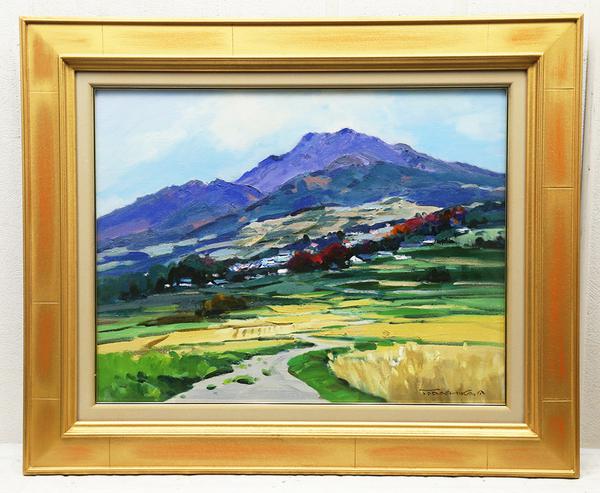 WISH＋】赤羽忠親 10号 油彩「高社山秋景（中野市）」一枚の絵取扱作品