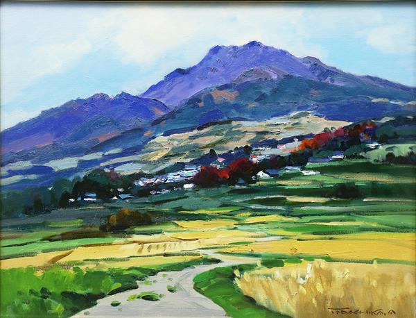 WISH＋】赤羽忠親 10号 油彩「高社山秋景（中野市）」一枚の絵取扱作品
