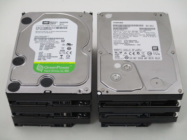 ★3.5inch 2TB HDD 訳あり品 ６台 合計12TB 売り切り★
