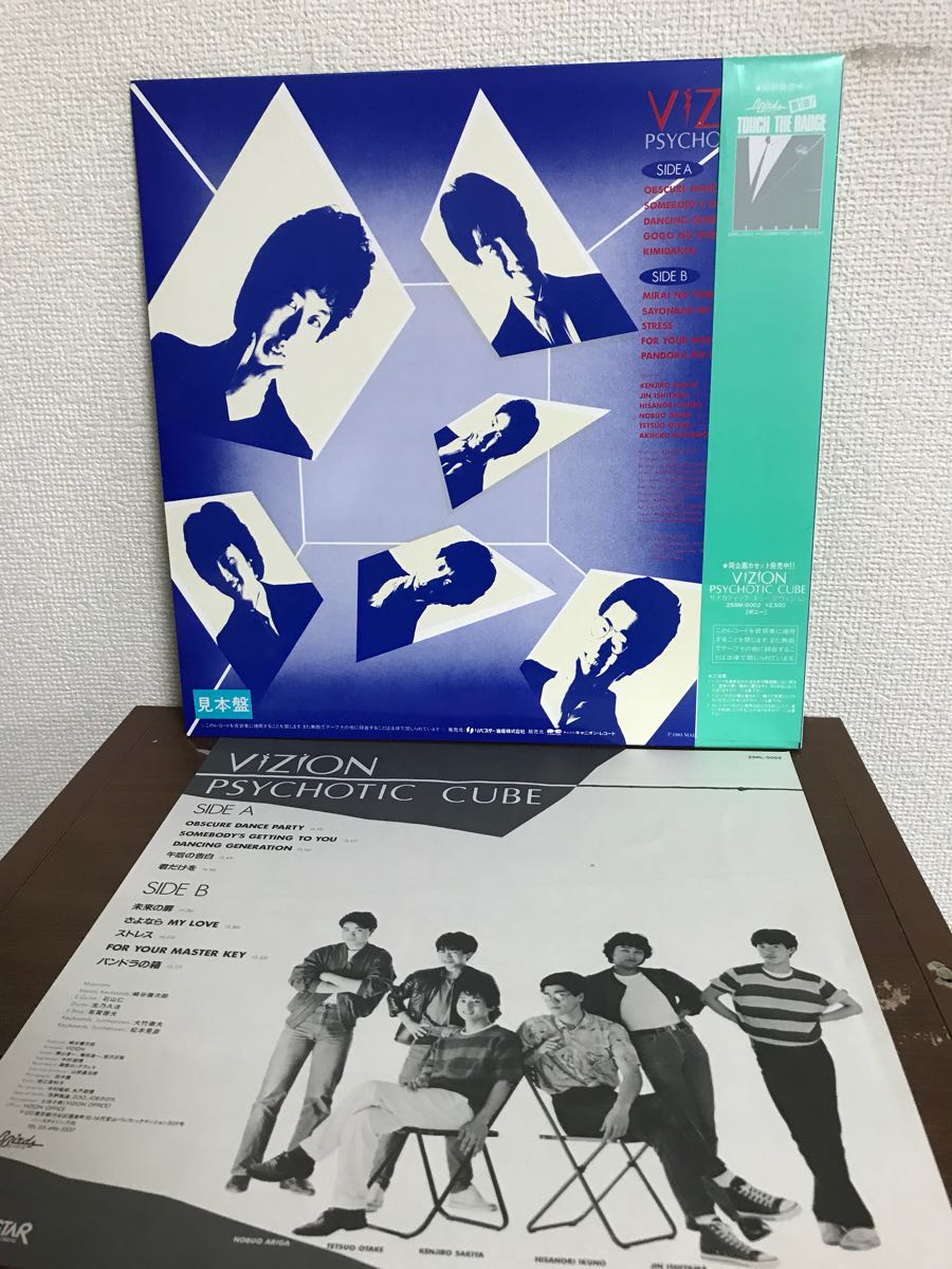 ヴィジョン サイカティック・キューブ 帯付き LP レコード 和モノ ライトメロウ CITY POP 崎谷健次郎 見本盤 全体的に綺麗目です。_2