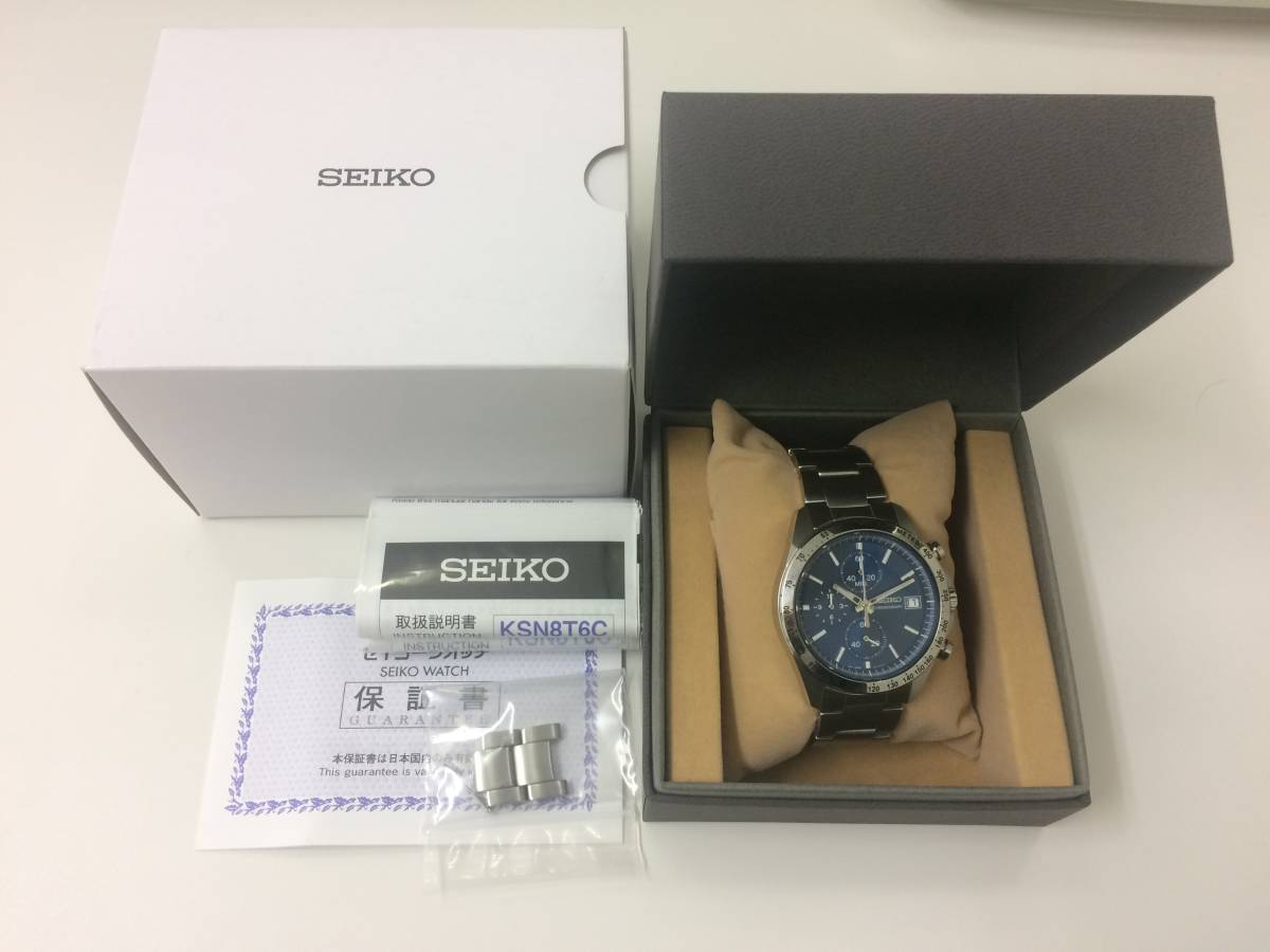 【169】SEIKO セイコー セレクション クロノグラフ 腕時計 SBTR023 クオーツ 8T67-00C0 　美品