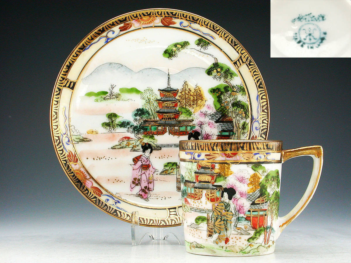 オールドノリタケ・金盛上芸妓図紋大鉢 オールドノリタケ キャビネット