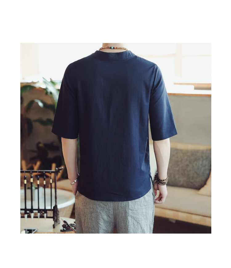 リネンtシャツ Tシャツ 半袖tシャツ 五分袖 メンズ チャイナ服 夏 涼しい 中華風 トップス 18 新作 お兄系 黒 L 相当m Xlサイズ以上 売買されたオークション情報 Yahooの商品情報をアーカイブ公開 オークファン Aucfan Com