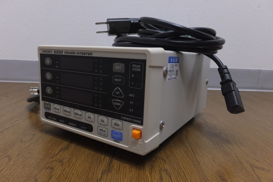 FY8 HIOKI 3333 PWOER HiTESTER 単相電力計 パワーハイテスター 日置電機 ヒオキ 通電OK 現状品(電気計測器 ...