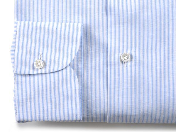 ◆【清涼感たっぷりの麻混素材！TIE YOUR TIE(タイユアタイ)/コットンリネンセミワイドカラーストライプシャツ3.7万】[tyt1857201] TIE YOUR | Online Shop ビー・アール