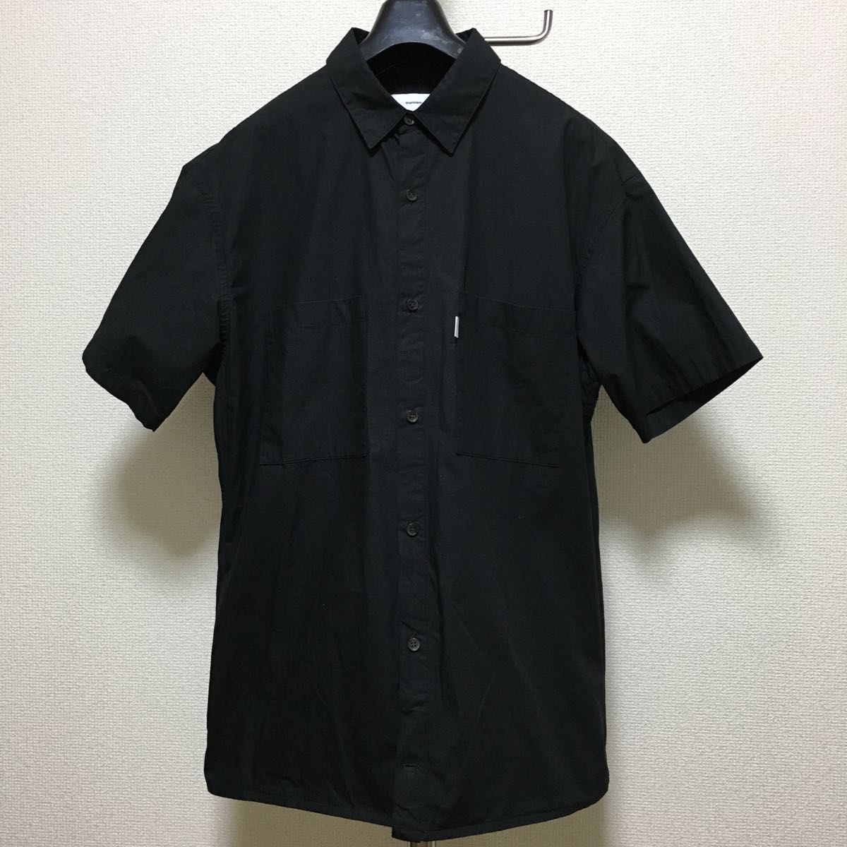 Graphpaper グラフペーパー Stretch Typewriter S/S Oversized Box Shirt GM231-50198B グラフペーパー 17SSタイプライターショートスリーブボックスシャツ