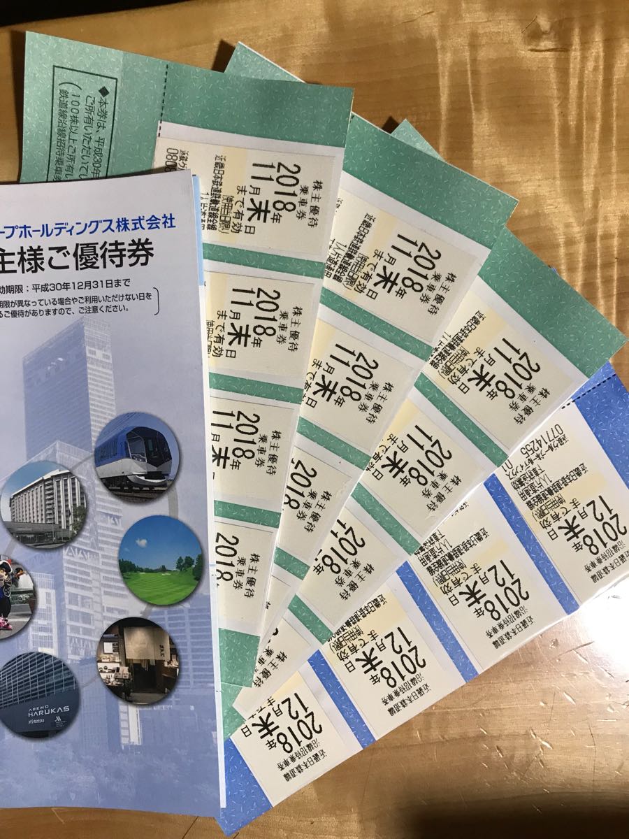 近鉄 株主優待乗車券 沿線招待乗車券 ☆ 計16枚 ☆ 送料込