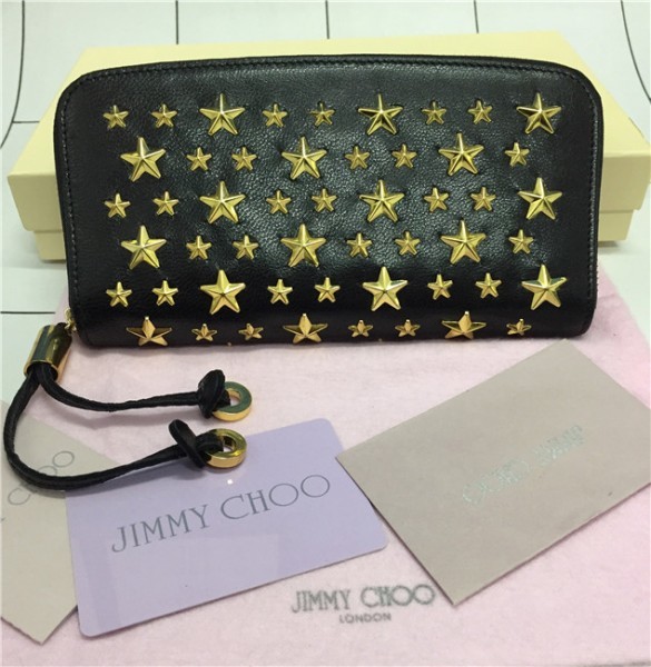 素敵 JIMMY CHOO ジミーチュウ ラウンドジップ スターウォレット 