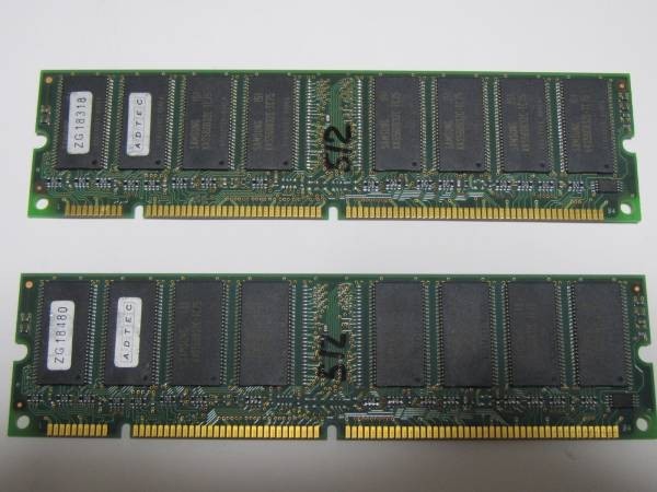 【激安大特価，SALE】 ADTEC SDRAM DIMM 512MB ２枚 合計１Ｇ(512MB～)｜売買されたオークション情報、yahooの商品情報をアーカイブ公開 - オークファン DIMM