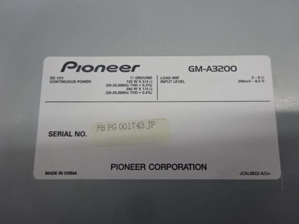 保証付 カロッツェリア carroozzeria アンプ 単体 GM-A3200 2ch