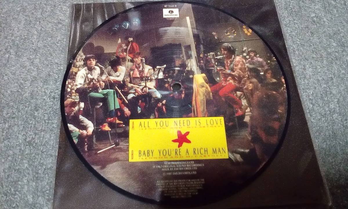 ビートルズ　ポールマッカートニー/英国限定20周年ピクチャーレコード/ALL YOU NEED IS LOVE★BABY YOU’RE RICH MAN　各一点早い者勝ち