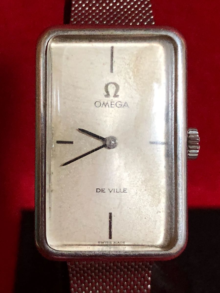【稼働】動作品 OMEGA オメガ DE VILLE デビル スクエア 手巻きレディース 腕時計 CAL 620 5110380 社外ベルト