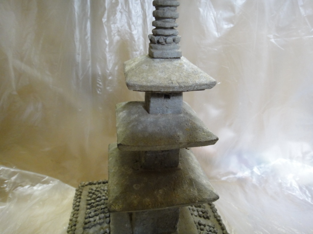 三重石塔　石塔寺　フィギュア　アルミ合金鋳造　230ｍｍ／774