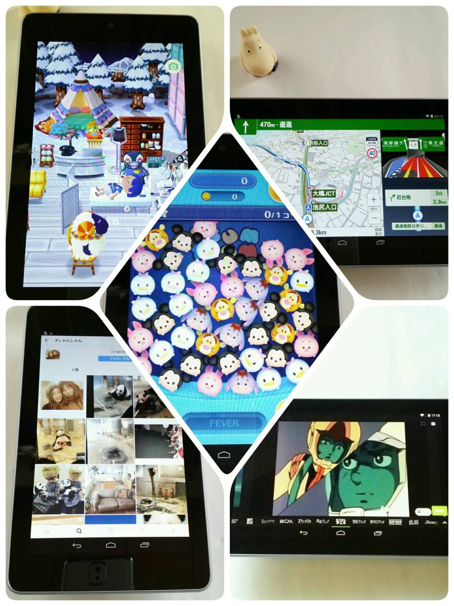 【美品です】【7インチタブレットの名機】Google Nexus7 Wi-Fiモデル 16GB ツムツム ポケ森 カーナビ AbemaTV インスタ できます 16_7