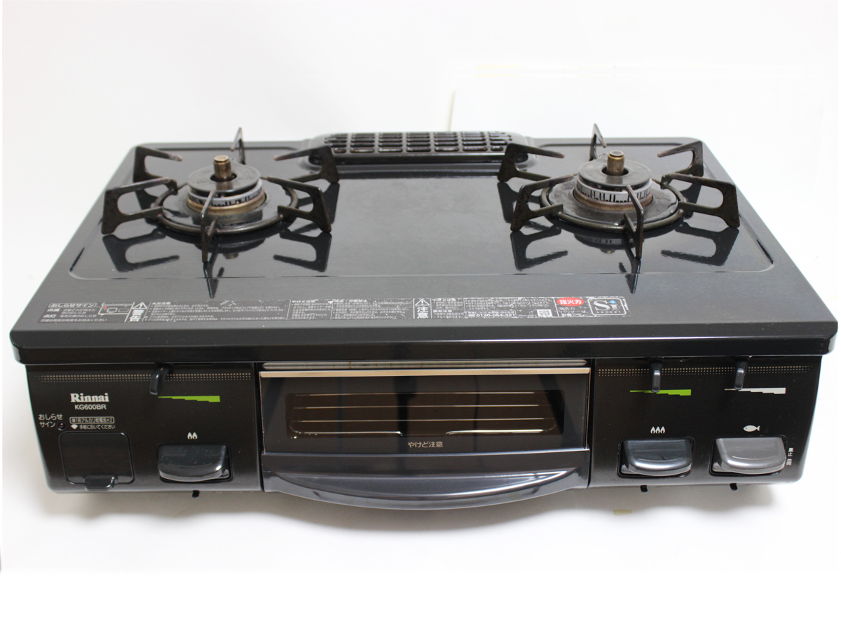 1円出品】Rinnai リンナイ ガスコンロ ガステーブル 都市ガス 右強火 