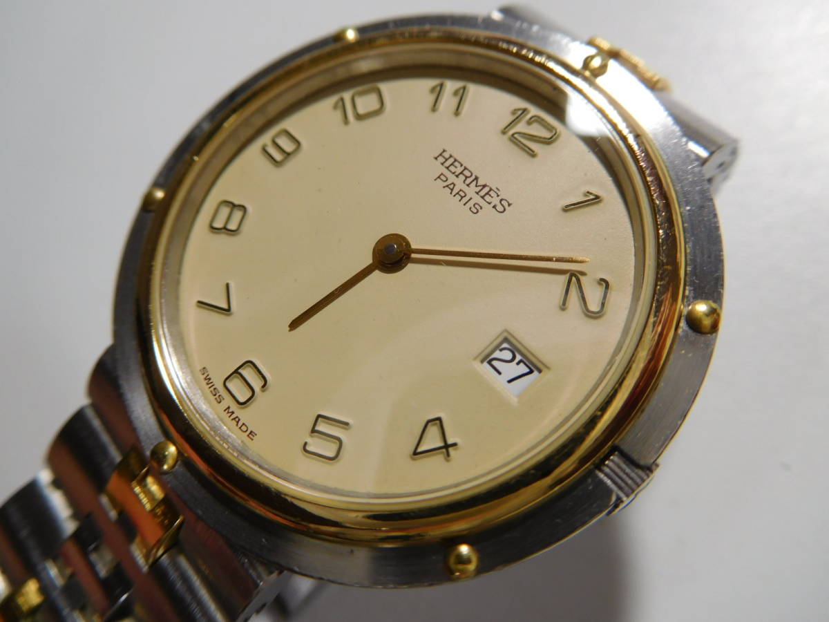 1円～used良品 エルメス クォーツ 動作確認済(E-ニ15)