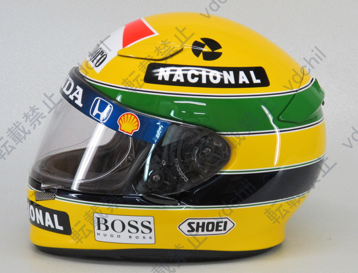 アイルトン・セナ レプリカヘルメット 92年仕様 SHOEI Z-6 Mサイズ(M