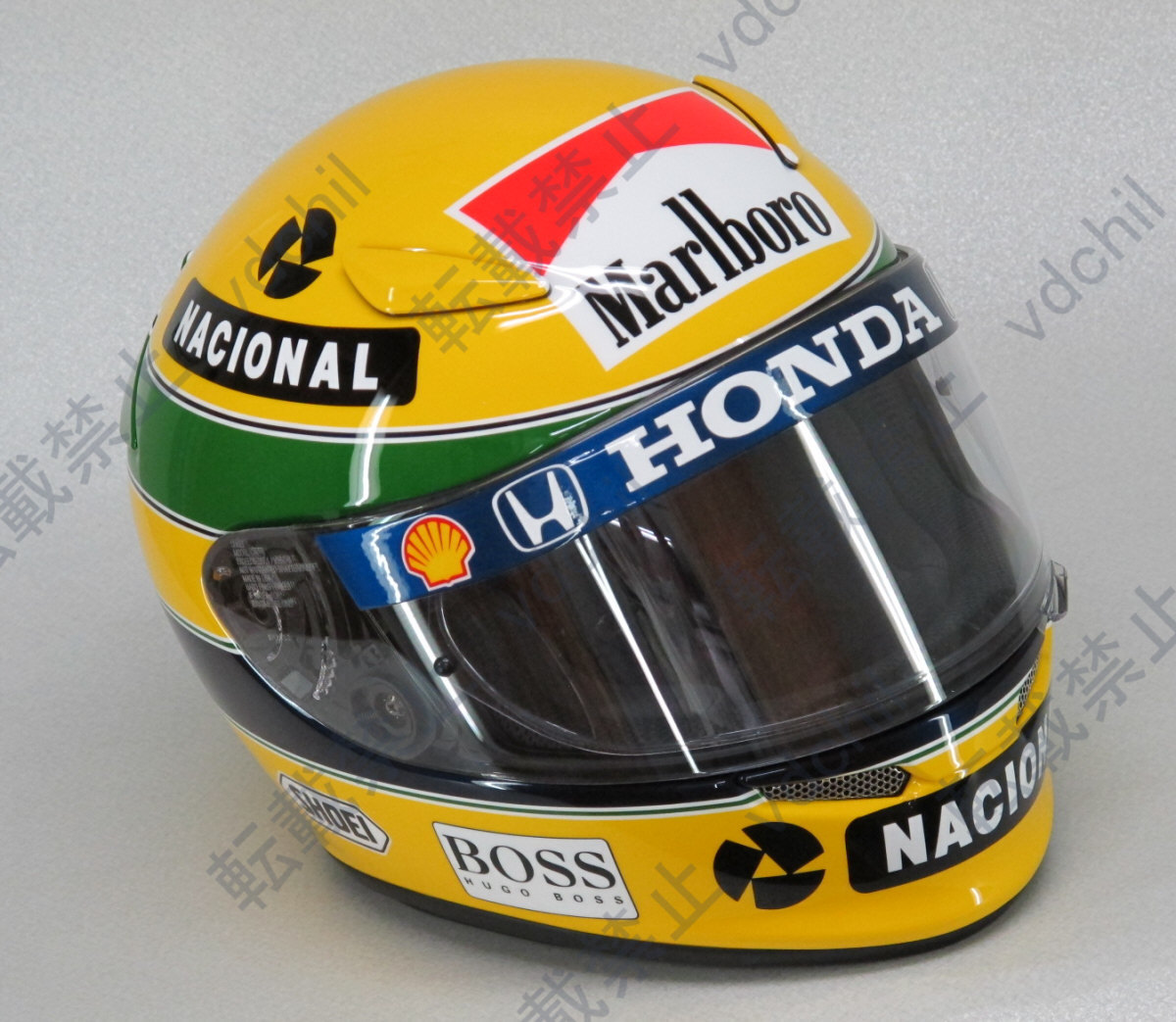 アイルトン・セナ レプリカヘルメット 92年仕様 SHOEI Z-6 Mサイズ(M