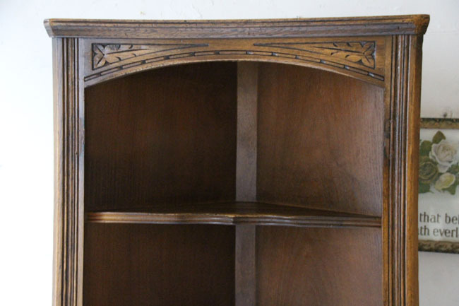 ■コーナーキャビネット９１■棚・シェルフ・収納■英国アンティーク家具