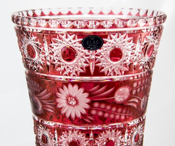 ELBE Crystal エルベ クリスタル 花瓶 高さ 約25㎝ エルベクリスタル