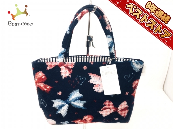 フェイラー FEILER バッグ トートバッグ パイル ネイビー×マルチ 