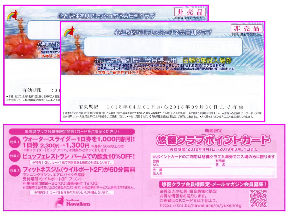 常磐興産 株主優待券 スパリゾートハワイアンズ入場券10 【公式通販】