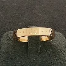 ◇中古◇ 新品仕上品　グッチ　GUCCI　指輪　リング　ゴールド　金　S-18 18号 K18-750 アイコンリング Made in Italy　　