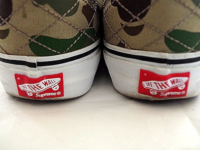 美品！2009 SUPREME × VANS 106 Vulcanized カモ柄 US10/28.0 