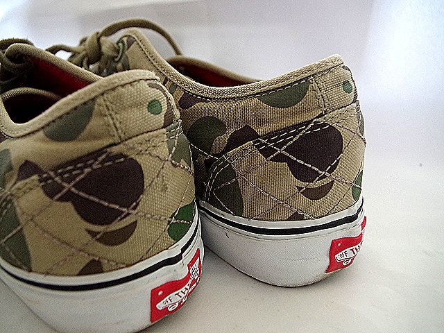 美品！2009 SUPREME × VANS 106 Vulcanized カモ柄 US10/28.0 