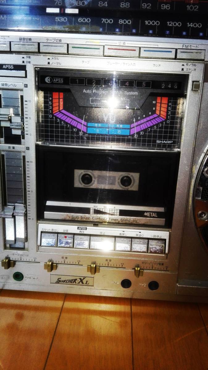 ジャンク 通電可 SHARP GF-535 シャープ ラジオ付ステレオテープ