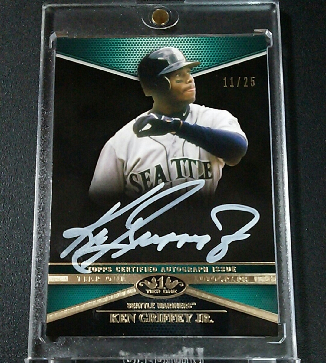 100%新品，お得 KEN GRIFFEY JR. / 直筆サインカード /25 / 2012 Topps Tier One Autograph Ｋ グリフィー Jr. AUTO マリナーズ / イチロー 元同僚(シングルカード)｜売買されたオークション情報、yahooの商品情報をアーカイブ シングルカード